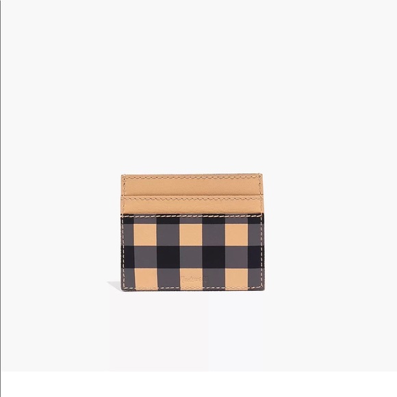 Madewell the leather card case gingham edition - Picture 5 of 13